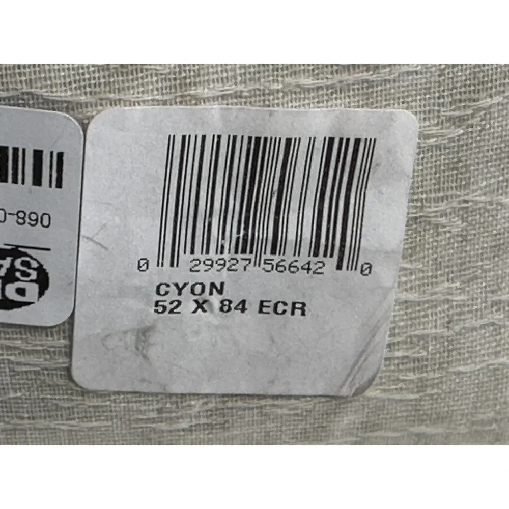 1 Pc Lichtenberg Crushed Texture Sheer‎ Anti-Dust Curtain Panel - Cream 84